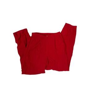 Vintage Sag Harbor Rayon High-Waisted Pants Womens 8 Red